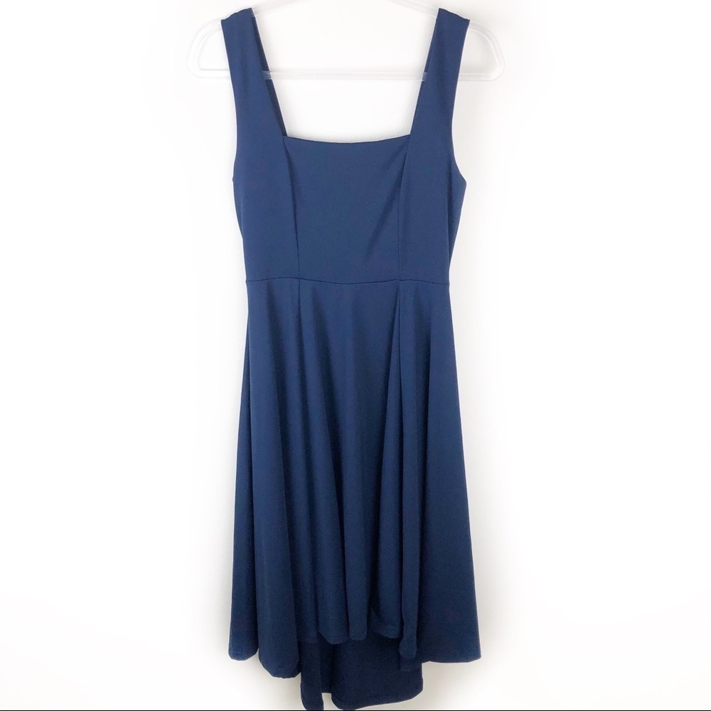Lulu’s- Navy square neck skater style dress size M